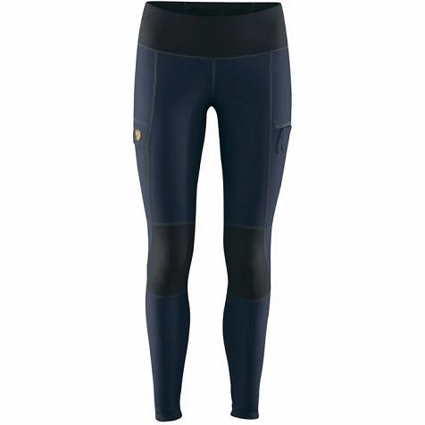 Fjallraven Women Abisko Trekking Tights Navy PH346152 Philippines